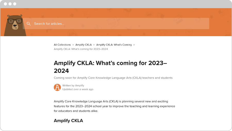 Amplify CKLA